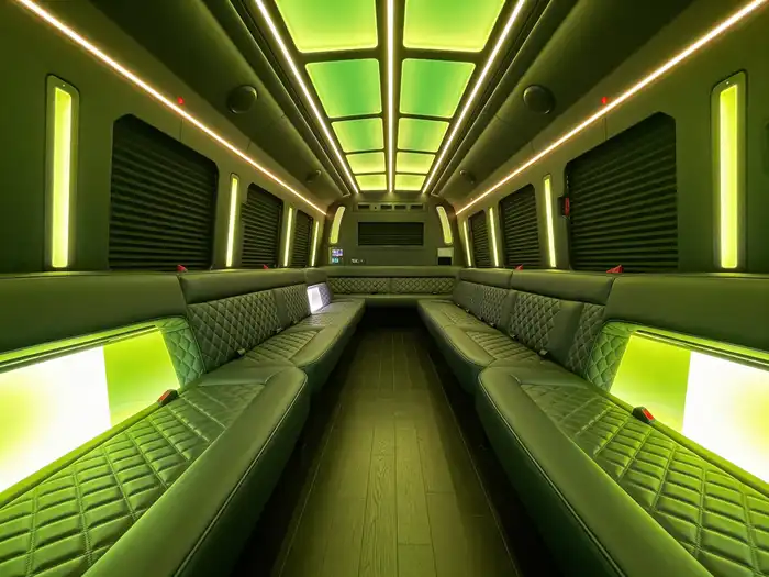 40 passenger party bus inside