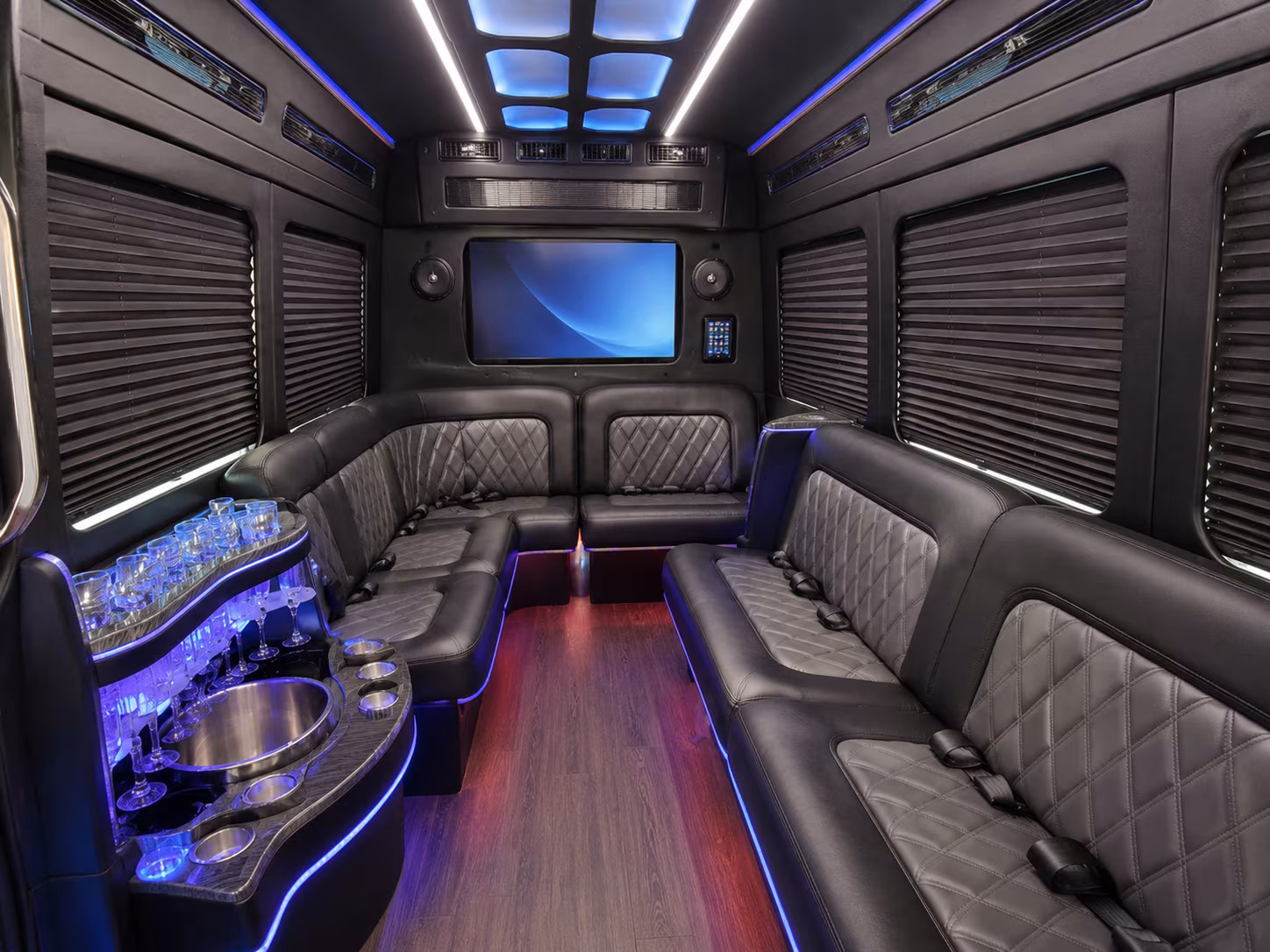 knoxville 30 passenger party bus interior